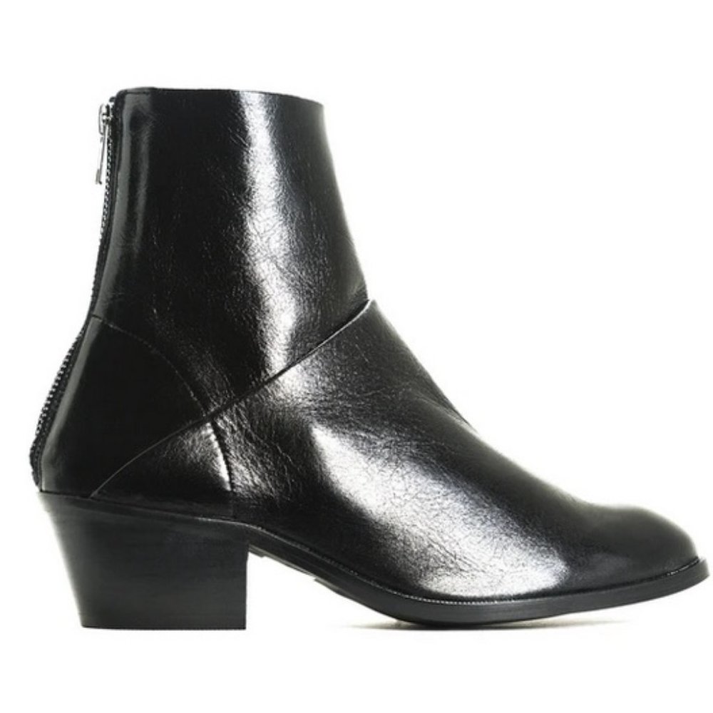 NWOT L'Intervalle Elpaso Black Leather Ankle Boots W 9